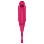 SATISFYER - TWIRLING PRO AIR PULSE STIMULATOR & VIBRATOR RED