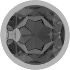 INTENSE - ALUMINUM METAL ANAL PLUG WITH BLACK CRYSTAL SIZE S