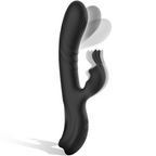 BLACK&SILVER - JAMIE RECHARGEABLE SILICONE RABBIT STIMULATOR BLACK