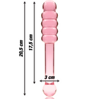 NEBULA SERIES BY IBIZA - MODEL 20 DILDO BOROSILICATE GLASS PINK 20.5 CM -O- 3 CM