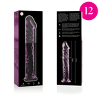 NEBULA SERIES BY IBIZA - MODEL 12 DILDO BOROSILICATE GLASS PINK 17 CM -O- 3.5 CM