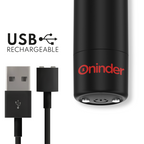 ONINDER - BERLIN BULLET VIBRATOR BLACK 9 MODES 8.5 X 2 CM - FREE APP