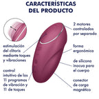SATISFYER - TAP & CLIMAX 1 LAY-ON VIBRATOR RED