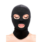 NS NOVELTIES - FETISH & FASHION EYES AND MOUTH HOOD NYLON BLACK