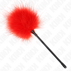 KINK - RED TICKLE FEATHERS USED FOR THE BONDAGE KIT 27 CM