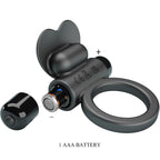 PRETTY LOVE - DEBONAIRE VIBRATING RING RABBIT 10 VIBRATIONS BLACK