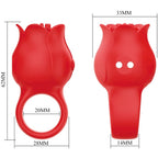 PRETTY LOVE - JAE ROSE SHAPED FINGER VIBRATOR 10 VIBRATIONS RED