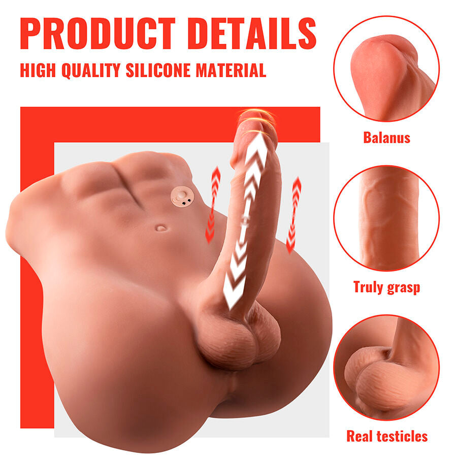 XISE - BERTLETT DILDO ASS REALISTIC DILDO AND ANUS MASTURBATOR FRONT POSITION WITH THRUSTING 18 CM