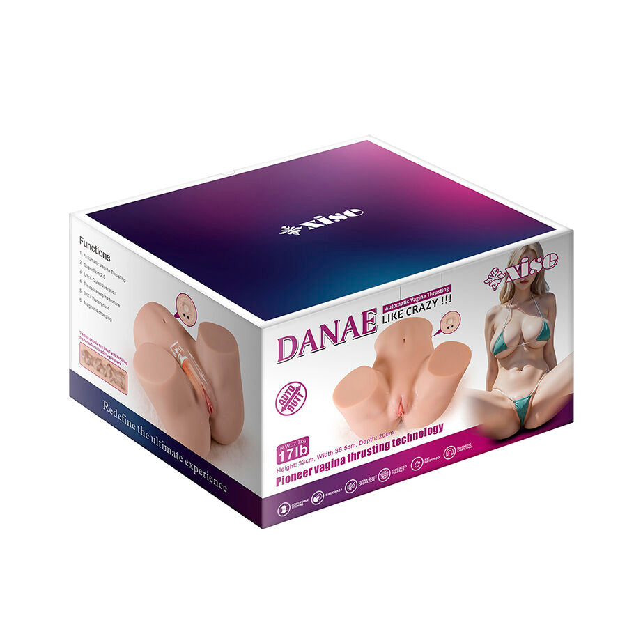 XISE - DANAE THRUSTING REALISTIC VAGINA MASTUBADOR WITH MULTI-POSITION VIBRATION