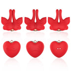 ARMONY - MAGNETIC NIPPLE CLAMPS WITH VIBRATION BUTTERFLY SHAPE RED