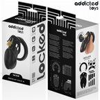 ADDICTED TOYS LOCKED - OBSIDIAN HOLD PENIS CAGE SIZE M