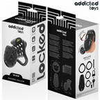ADDICTED TOYS LOCKED - CHAINED HOLLOW PENIS CAGE 10.5 CM