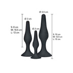 TOYJOY - ANAL PLAY CURVY COMPANIONS ANAL PLUG 3 PIECES BLACK