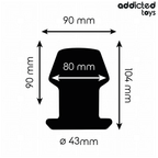 ADDICTED TOYS - EXTREME HOLLOW ANAL PLUG SILICONE SIZE L 10.4 CM