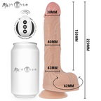 MR INTENSE - BALDWIN REALISTIC MULTIFUNCTIONAL WITH VIBRATION, UP AND DOWN REMOTE CONTROL, 22 CM - OR - 4 CM