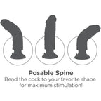 KING COCK - VIBRATING COCK BROWN 20.32 CM