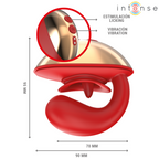 INTENSE - MARIAH VIBRATOR & STIMULATOR IN U SHAPE 10 VIBRATIONS RED