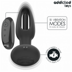 ADDICTED TOYS - ANAL PLUG WITH VIBRATING TONGUE AND REMOTE CONTROL