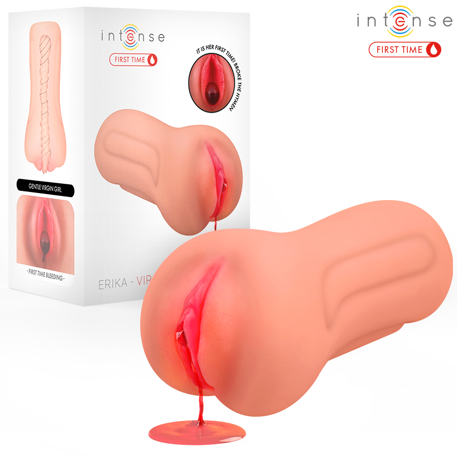 INTENSE FIRST TIME - ERIKA VIRGIN MASTURBATOR WITH BLEEDING