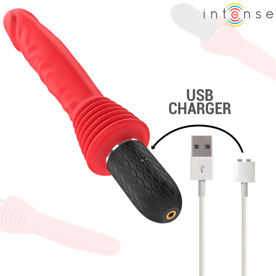 INTENSE - CYNTHIA REMOTE CONTROL THRUSTING VIBRATOR WITH HEAT