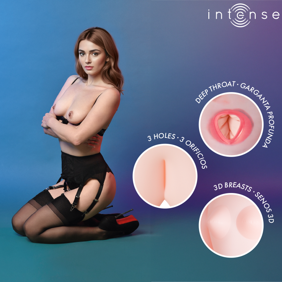 INTENSE DOLLS - MONIQUE INFLATABLE DOLL WITH THREE ORIFICES