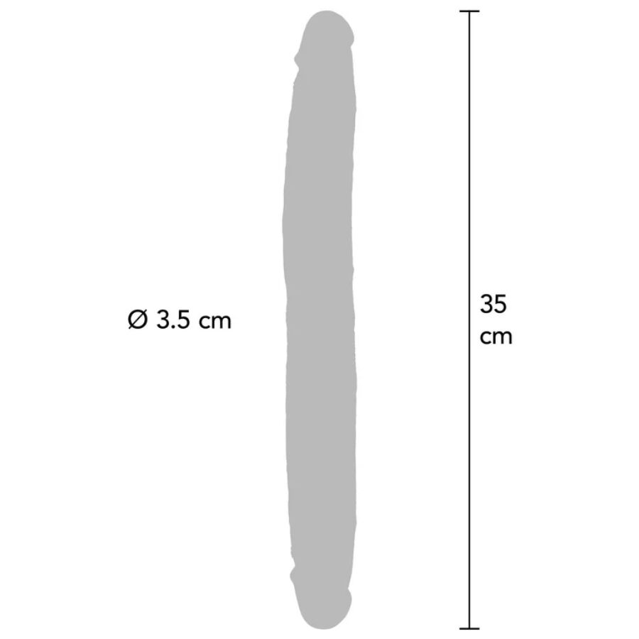GET REAL - DOUBLE-ENDED SILICONE DILDO CARAMEL 35 CM
