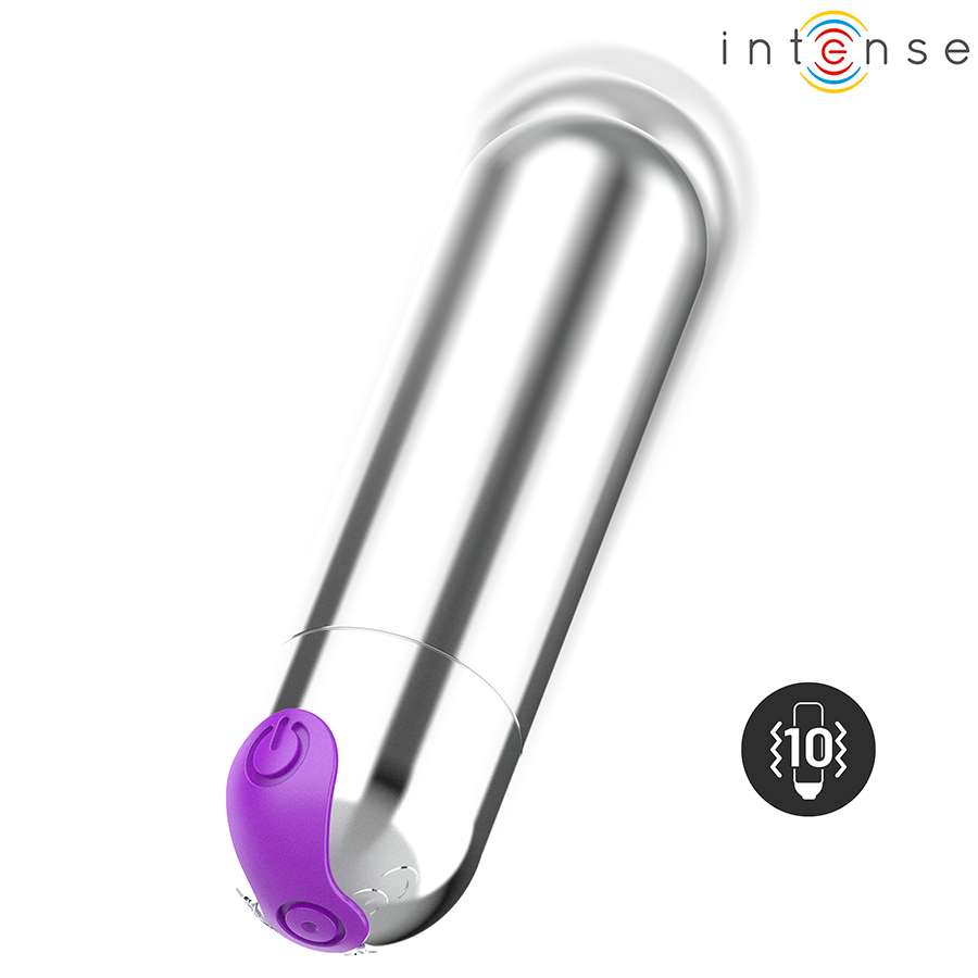 INTENSE - KAREN MINI RECHARGEABLE VIBRATING BULLET SILVER