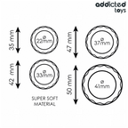ADDICTED TOYS - TEXTURED COCK RING SET 4 SIZES